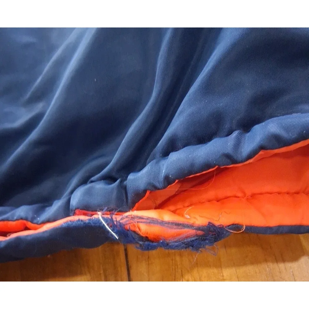 VTG Mens Unitog Union Bomber Jacket Fur Hood Mens Large 42R Blue Orange 1960's